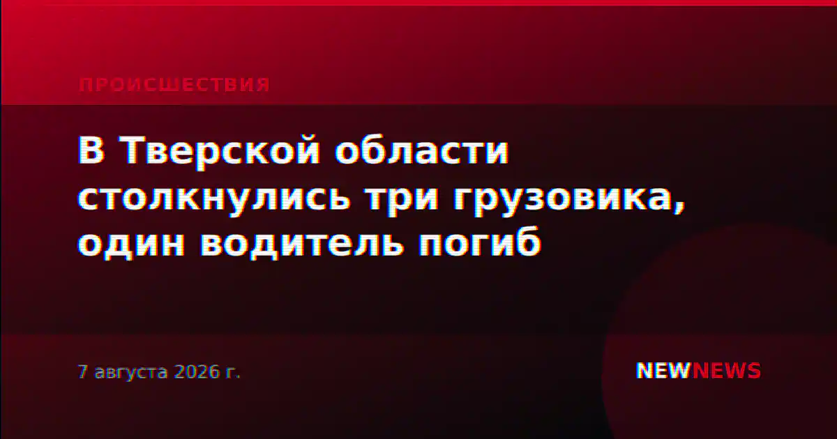 В Тверской области столкнулись три грузовика, один водитель погиб