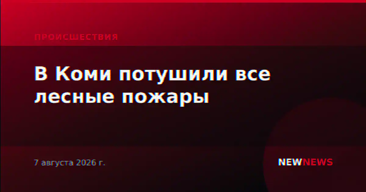 В Коми потушили все лесные пожары