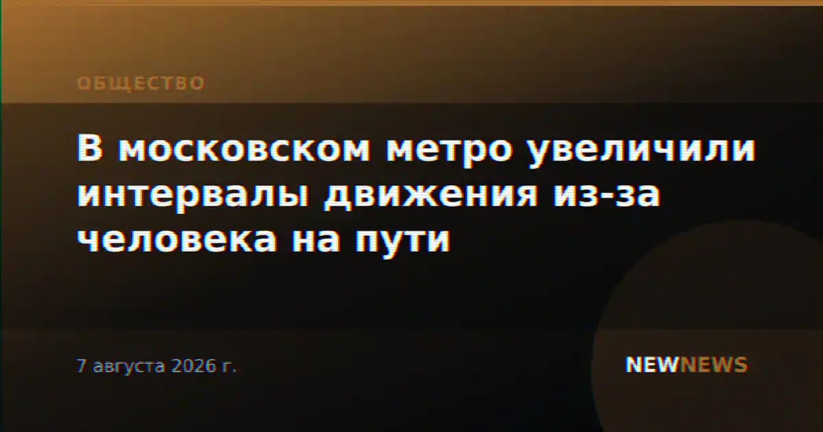 В московском метро увеличили интервалы движения из-за человека на пути