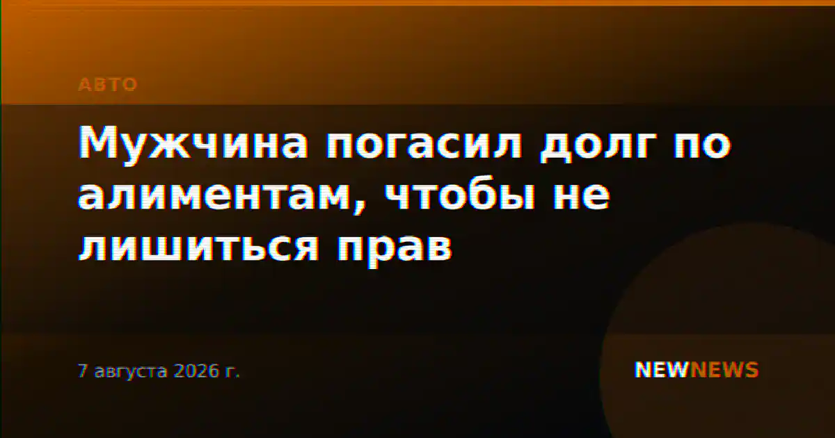 Мужчина погасил долг по алиментам, чтобы не лишиться прав