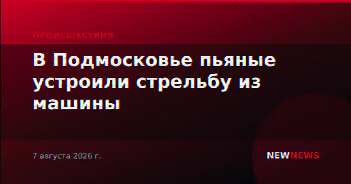 В Подмосковье пьяные устроили стрельбу из машины