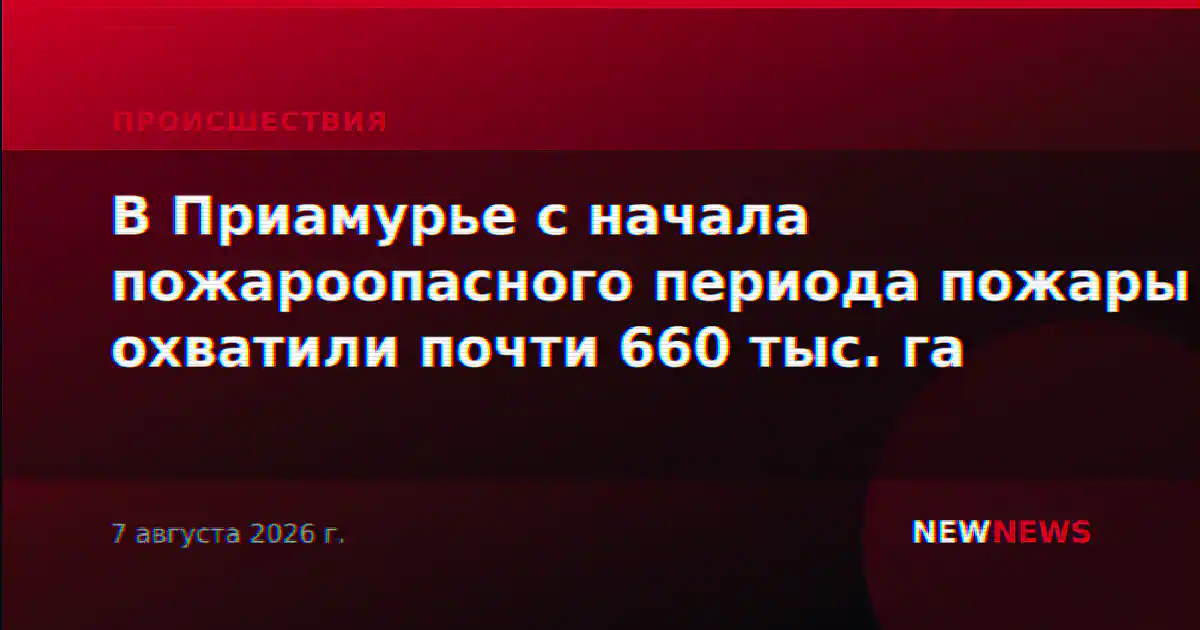 В Приамурье с начала пожароопасного периода пожары охватили почти 660 тыс. га