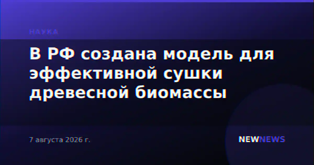 В РФ создана модель для эффективной сушки древесной биомассы