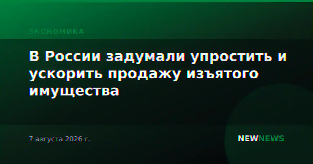 В России задумали упростить и ускорить продажу изъятого имущества