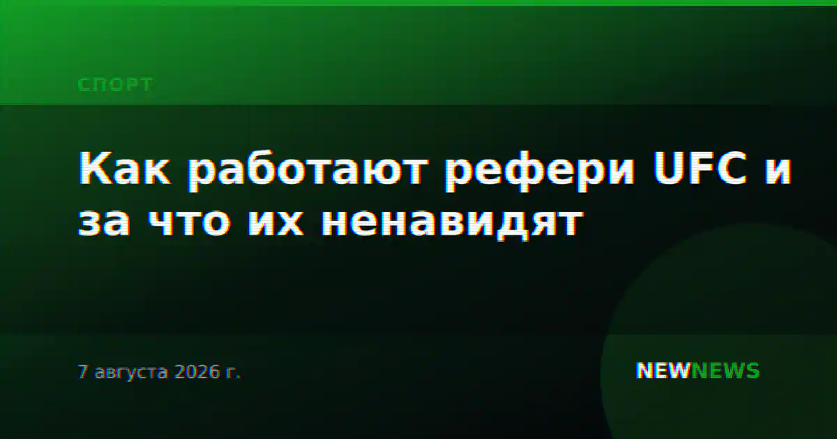 Как работают рефери UFC и за что их ненавидят