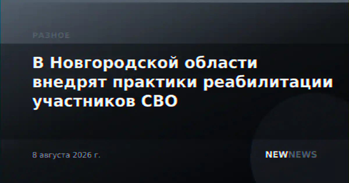 В Новгородской области внедрят практики реабилитации участников СВО