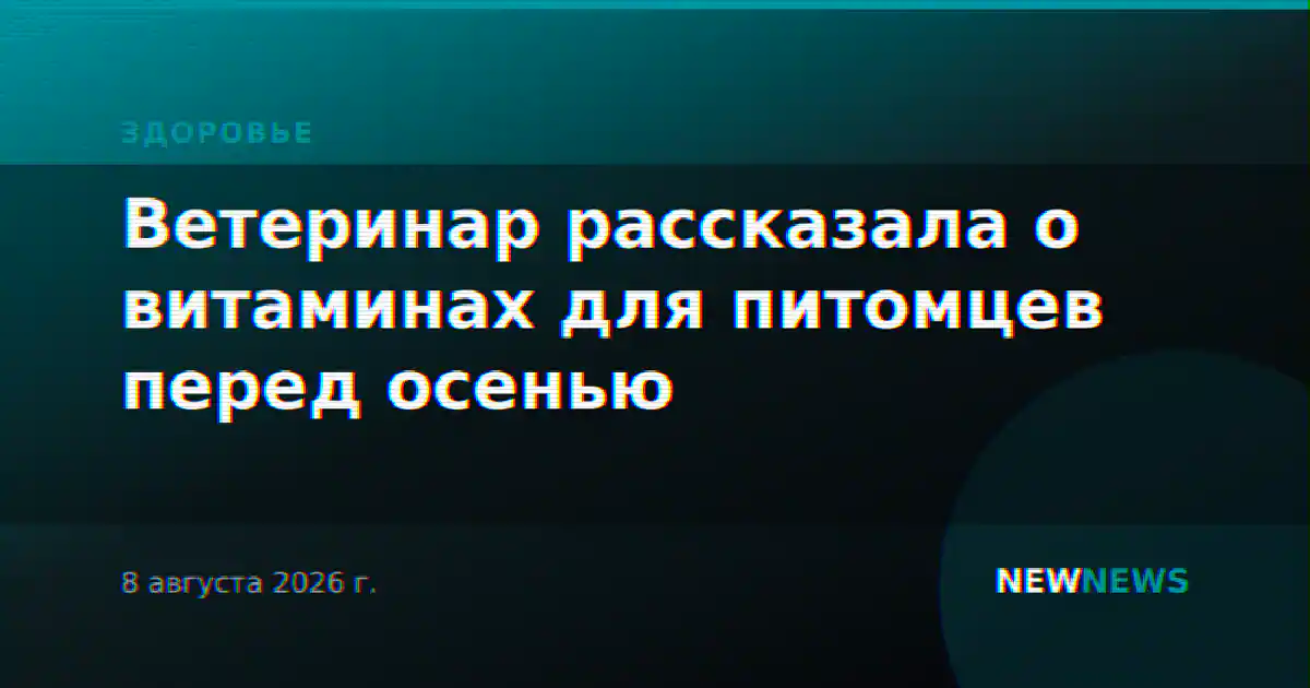 Ветеринар рассказала о витаминах для питомцев перед осенью