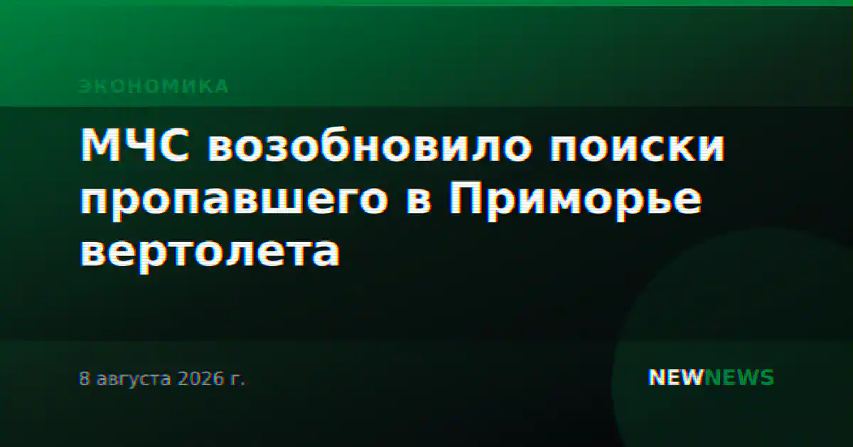 МЧС возобновило поиски пропавшего в Приморье вертолета