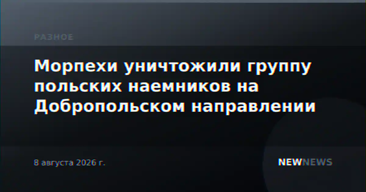 Морпехи уничтожили группу польских наемников на Добропольском направлении
