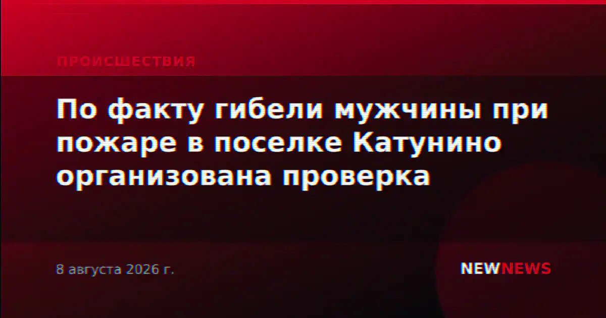 По факту гибели мужчины при пожаре в поселке Катунино организована проверка