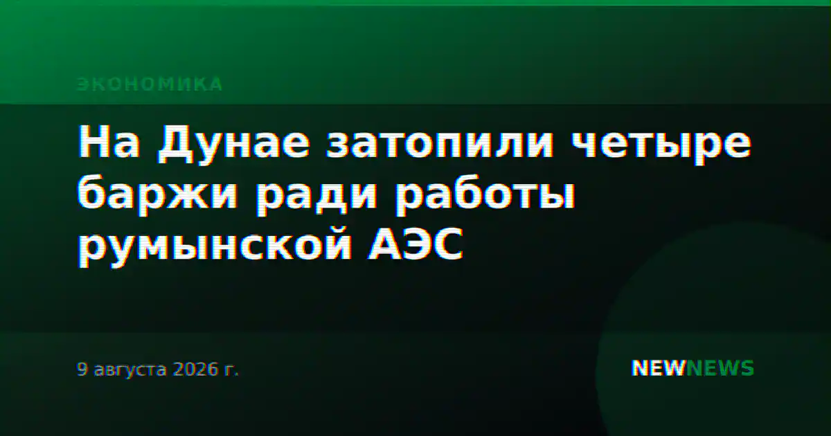 На Дунае затопили четыре баржи ради работы румынской АЭС