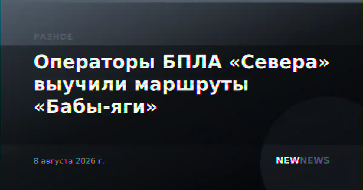 Операторы БПЛА «Севера» выучили маршруты «Бабы-яги»