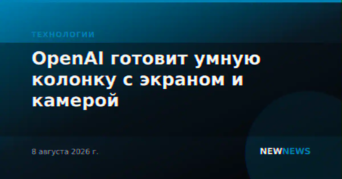 OpenAI готовит умную колонку с экраном и камерой