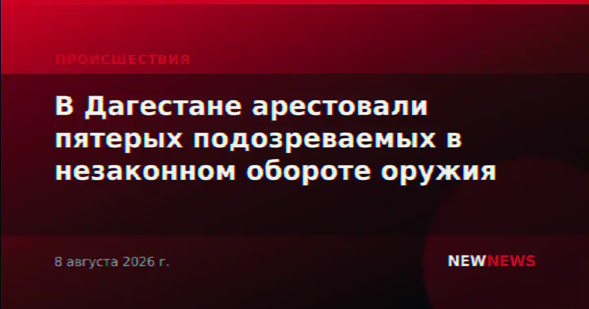 В Дагестане арестовали пятерых подозреваемых в незаконном обороте оружия