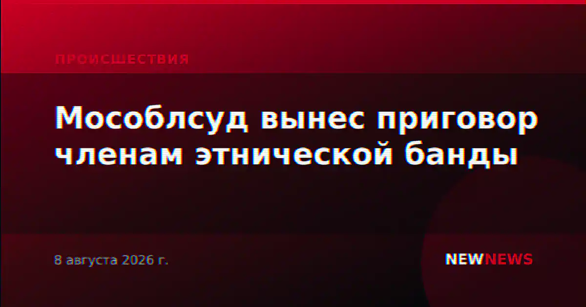 Мособлсуд вынес приговор членам этнической банды