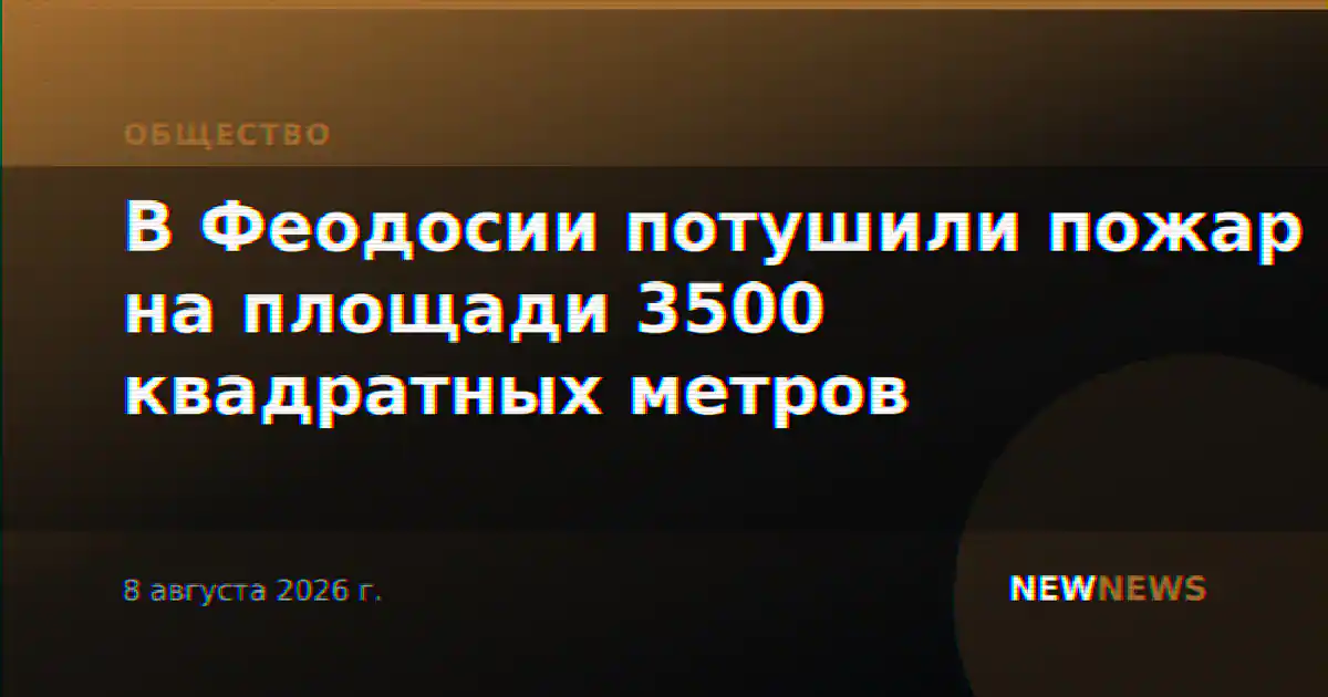 В Феодосии потушили пожар на площади 3500 квадратных метров
