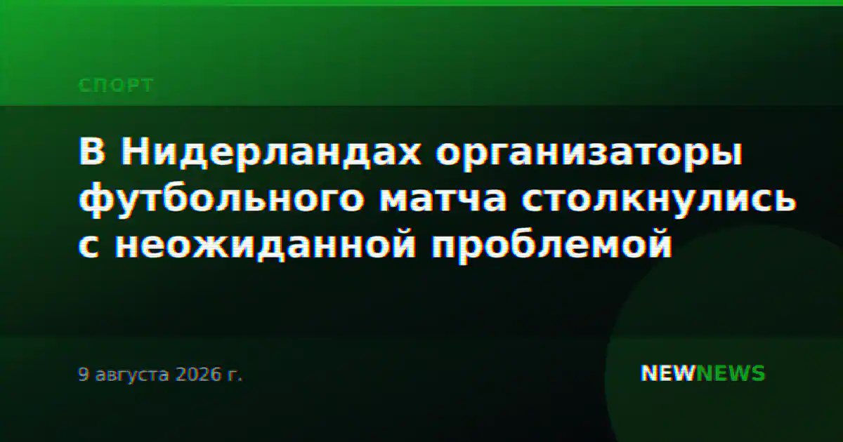В Нидерландах организаторы футбольного матча столкнулись с неожиданной проблемой