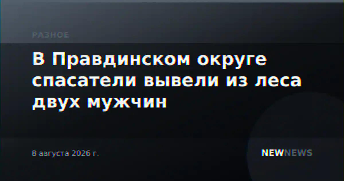В Правдинском округе спасатели вывели из леса двух мужчин