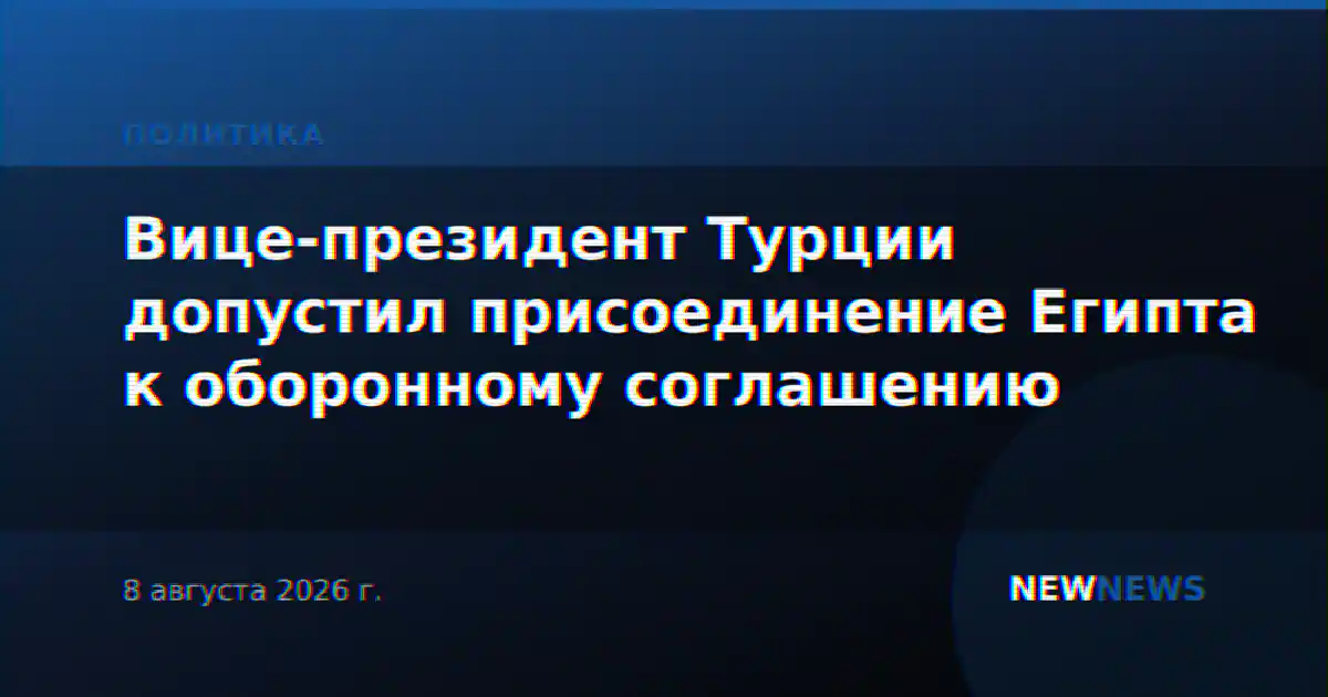 Вице-президент Турции допустил присоединение Египта к оборонному соглашению
