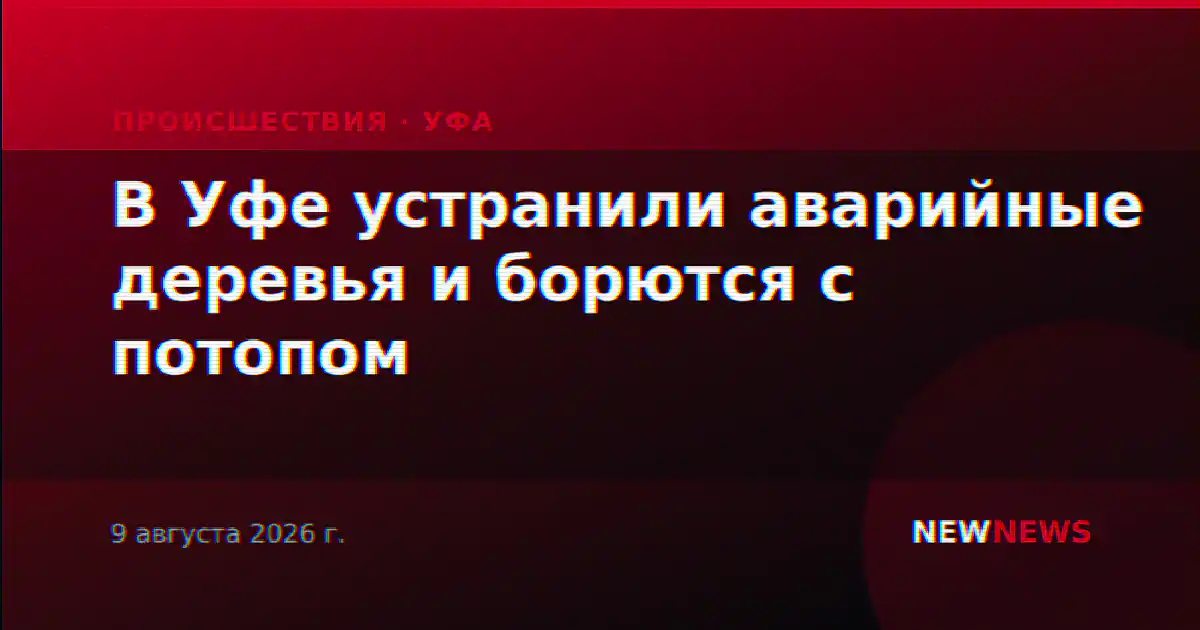 В Уфе устранили аварийные деревья и борются с потопом