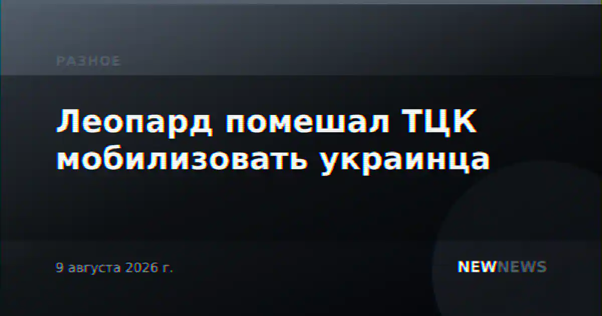 Леопард помешал ТЦК мобилизовать украинца