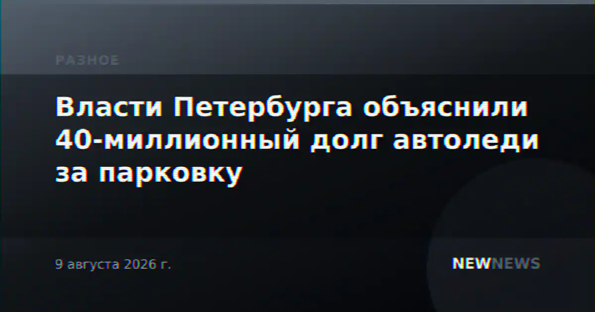 Власти Петербурга объяснили 40-миллионный долг автоледи за парковку