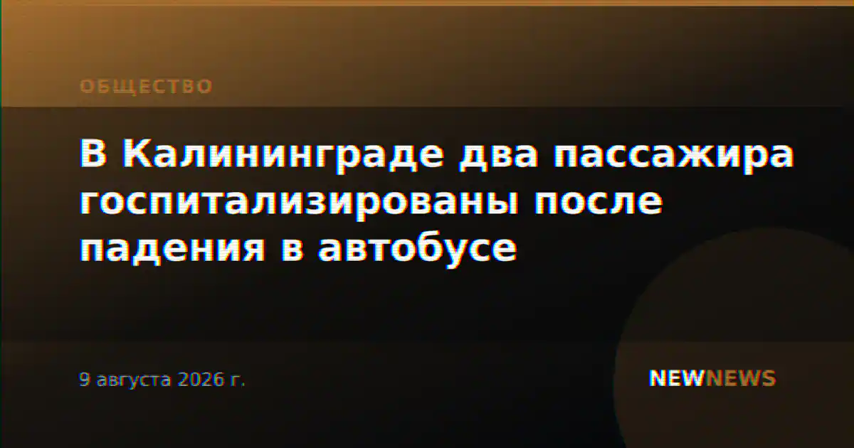 В Калининграде два пассажира госпитализированы после падения в автобусе