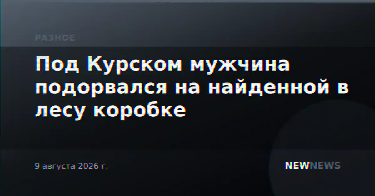 Под Курском мужчина подорвался на найденной в лесу коробке