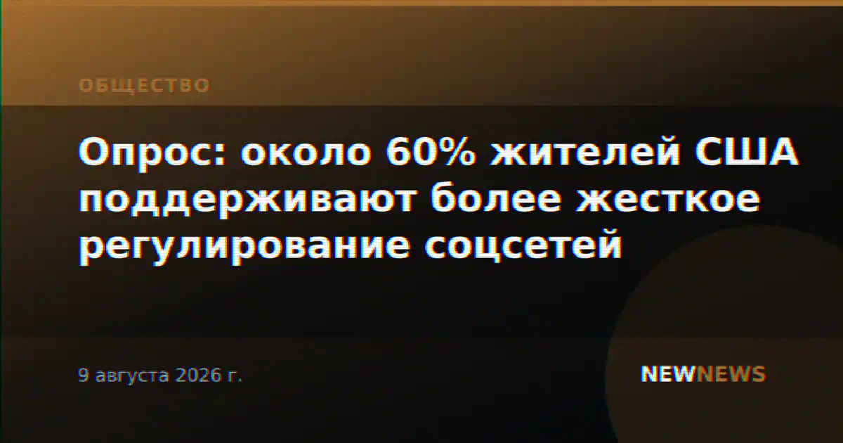 Опрос: около 60% жителей США поддерживают более жесткое регулирование соцсетей