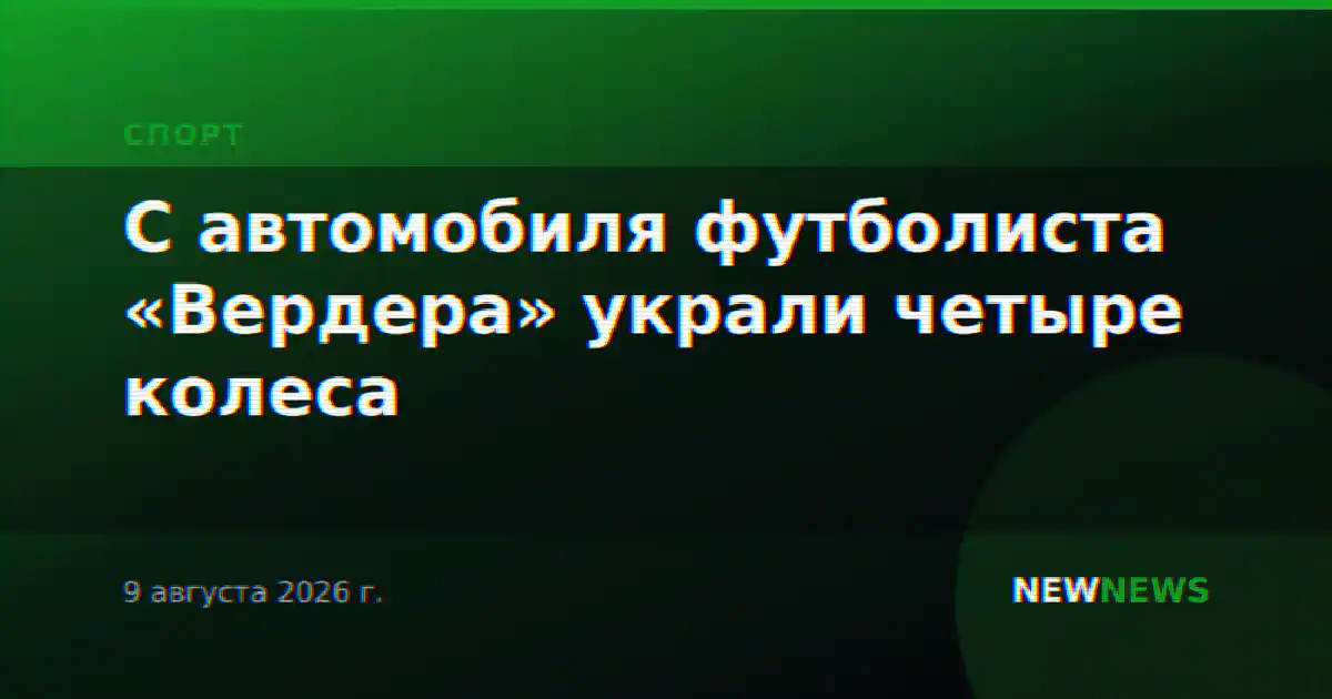 С автомобиля футболиста «Вердера» украли четыре колеса