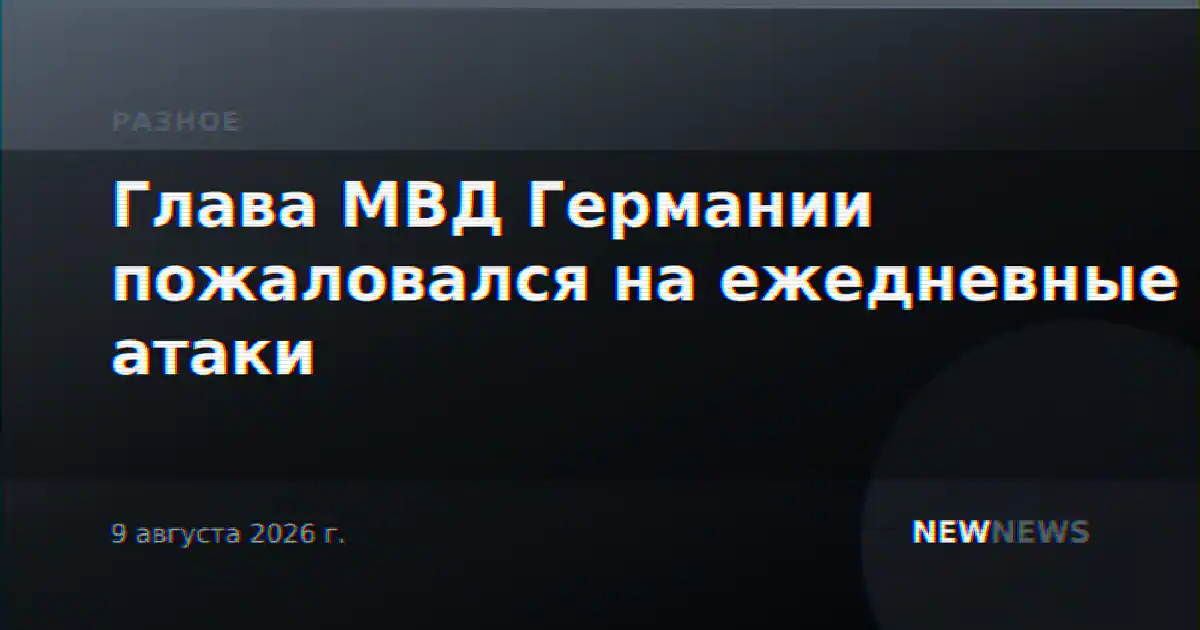 Глава МВД Германии пожаловался на ежедневные атаки