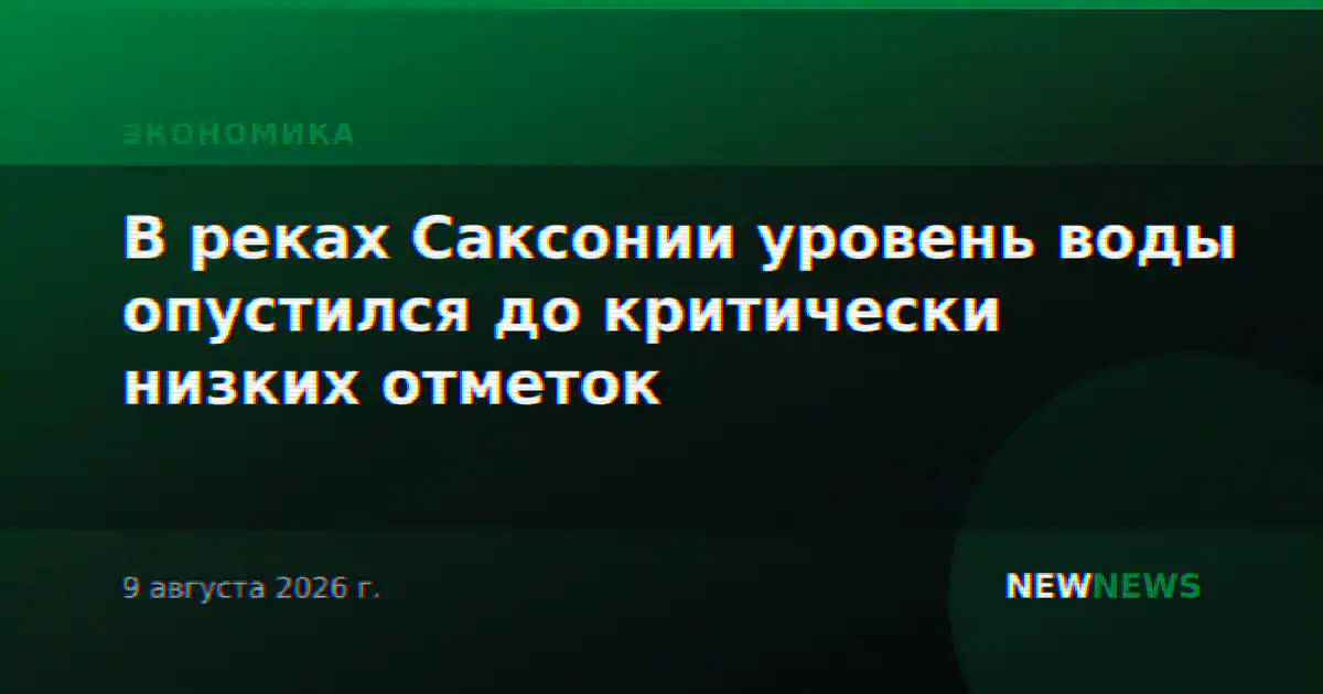 В реках Саксонии уровень воды опустился до критически низких отметок