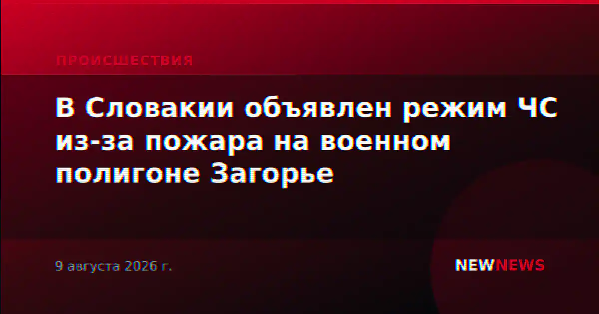 В Словакии объявлен режим ЧС из-за пожара на военном полигоне Загорье