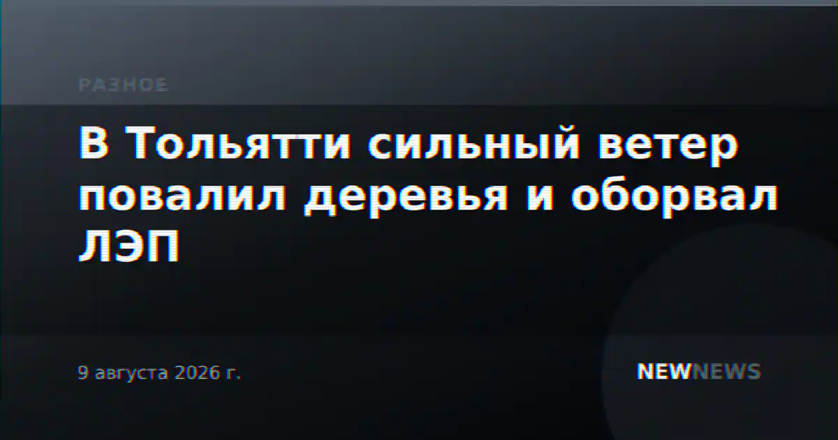 В Тольятти сильный ветер повалил деревья и оборвал ЛЭП