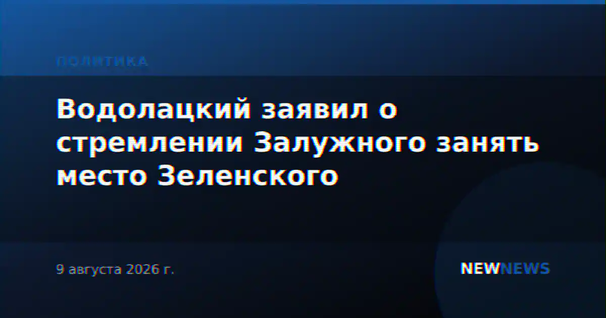 Водолацкий заявил о стремлении Залужного занять место Зеленского