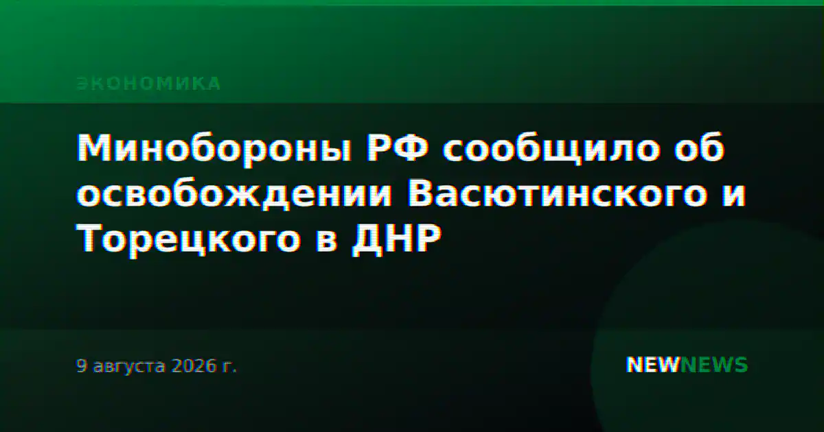 Минобороны РФ сообщило об освобождении Васютинского и Торецкого в ДНР