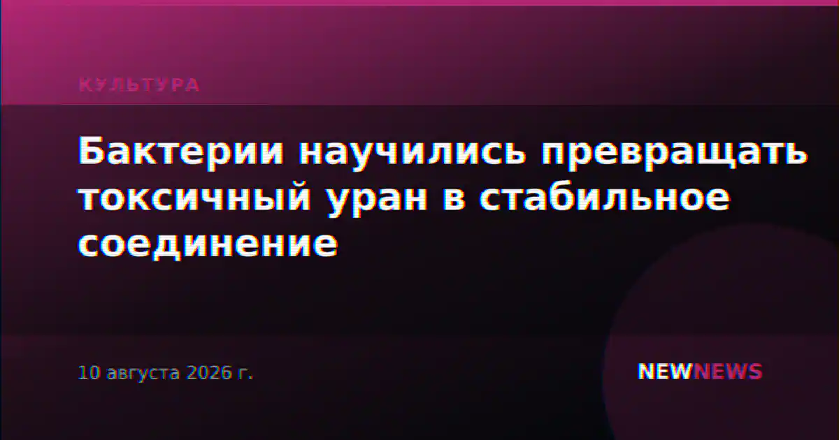 Бактерии научились превращать токсичный уран в стабильное соединение