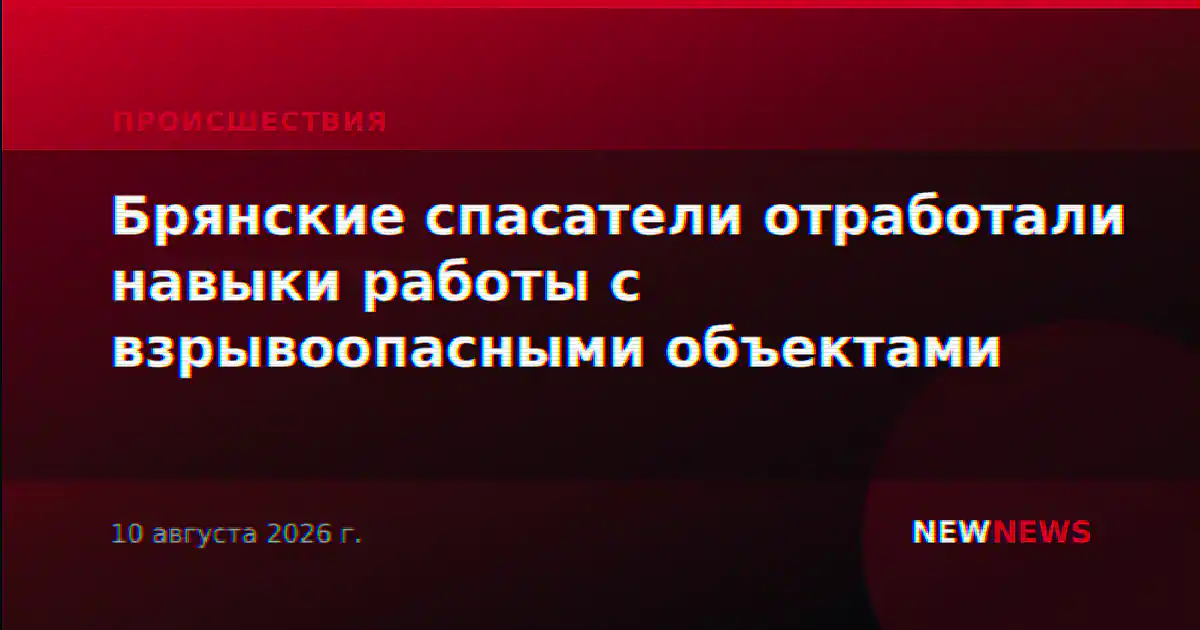 Брянские спасатели отработали навыки работы с взрывоопасными объектами