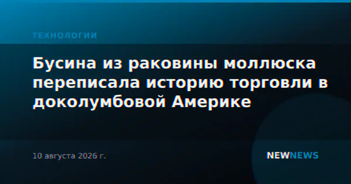 Бусина из раковины моллюска переписала историю торговли в доколумбовой Америке