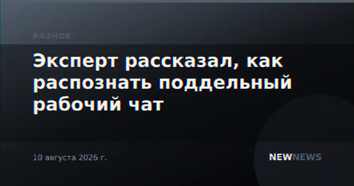 Эксперт рассказал, как распознать поддельный рабочий чат