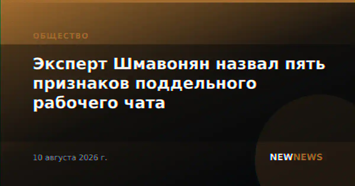 Эксперт Шмавонян назвал пять признаков поддельного рабочего чата
