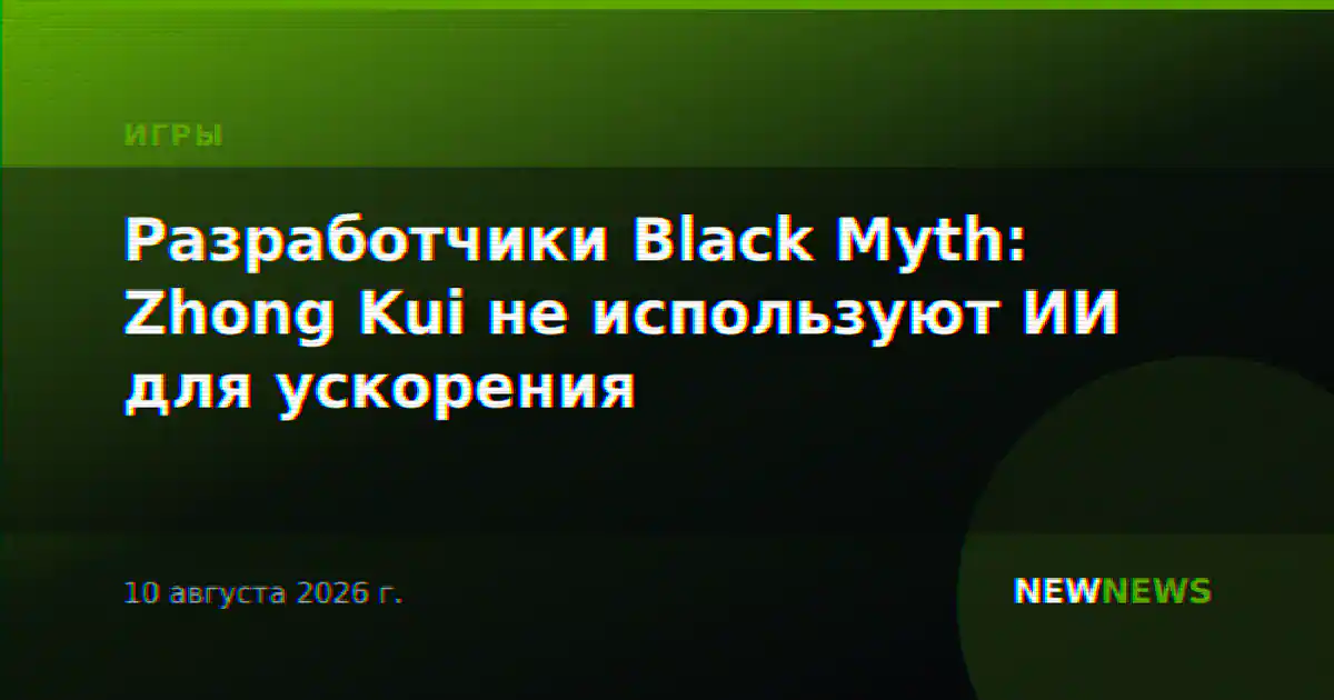 Разработчики Black Myth: Zhong Kui не используют ИИ для ускорения