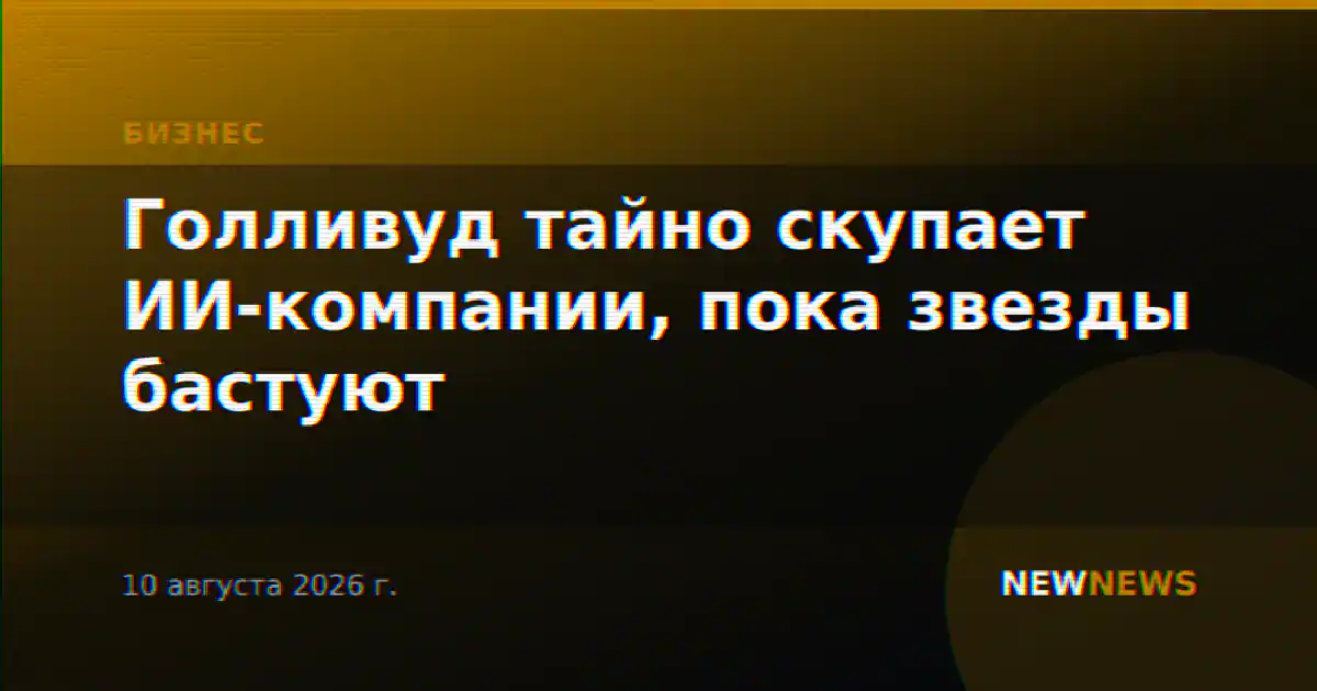 Голливуд тайно скупает ИИ-компании, пока звезды бастуют