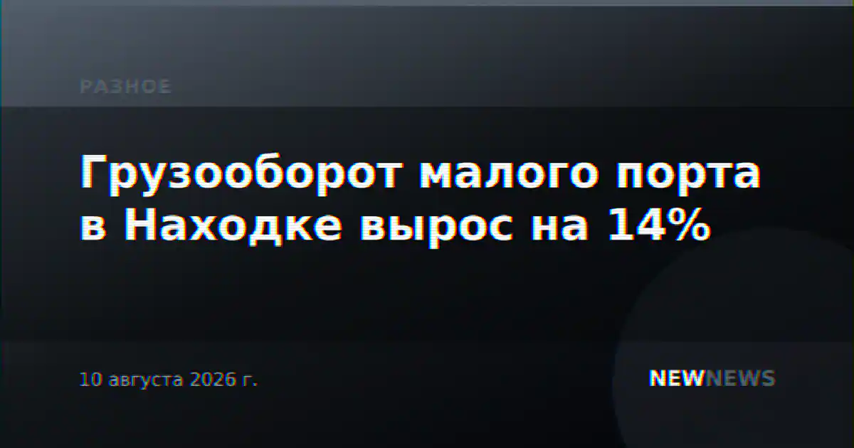 Грузооборот малого порта в Находке вырос на 14%