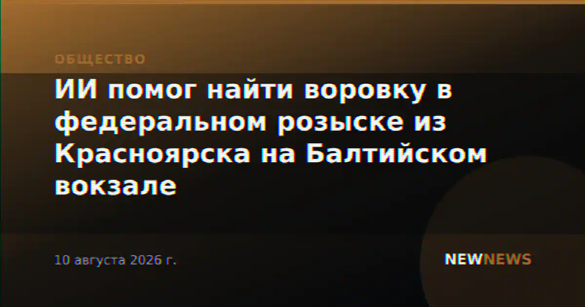 ИИ помог найти воровку в федеральном розыске из Красноярска на Балтийском вокзале
