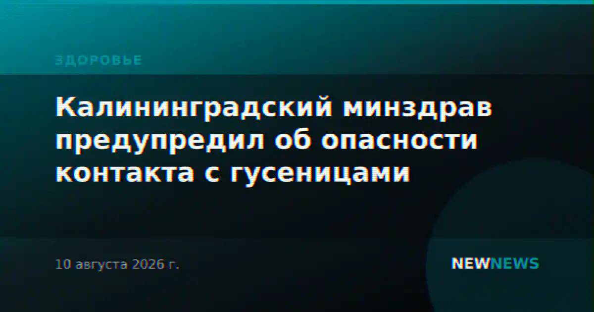 Калининградский минздрав предупредил об опасности контакта с гусеницами