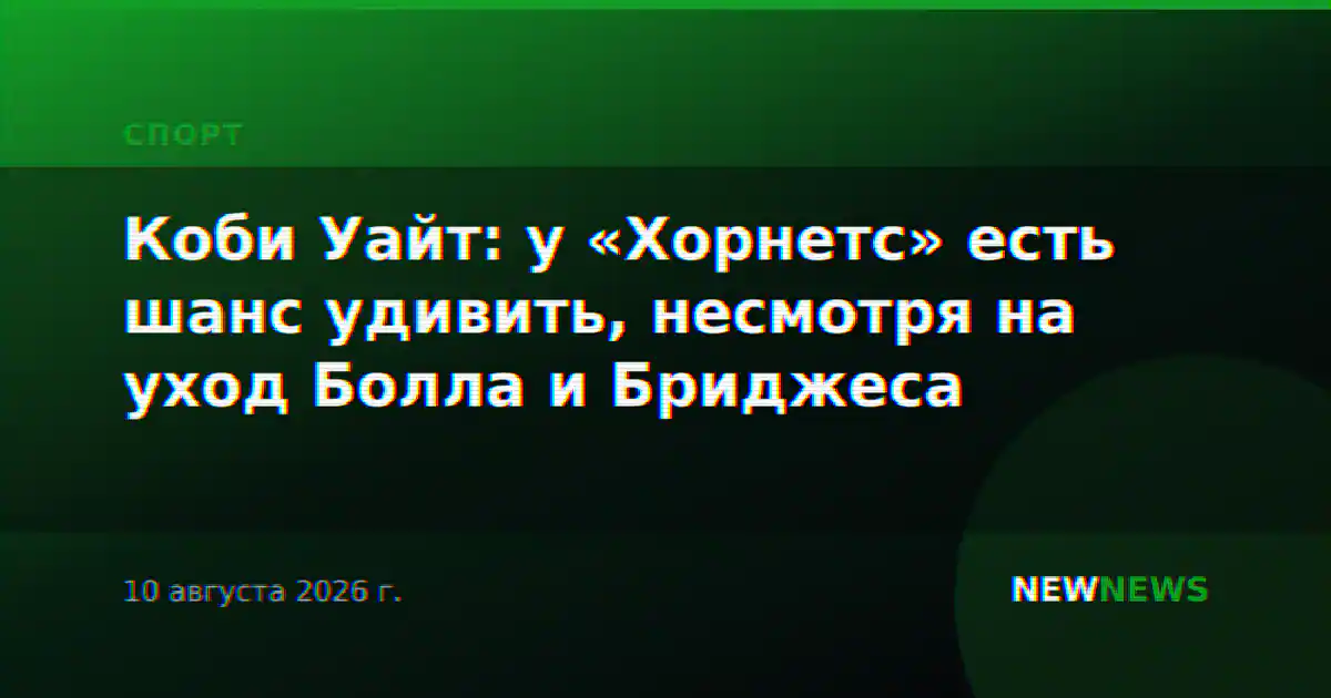 Коби Уайт: у «Хорнетс» есть шанс удивить, несмотря на уход Болла и Бриджеса