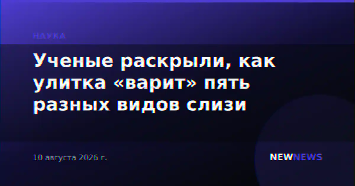 Ученые раскрыли, как улитка «варит» пять разных видов слизи