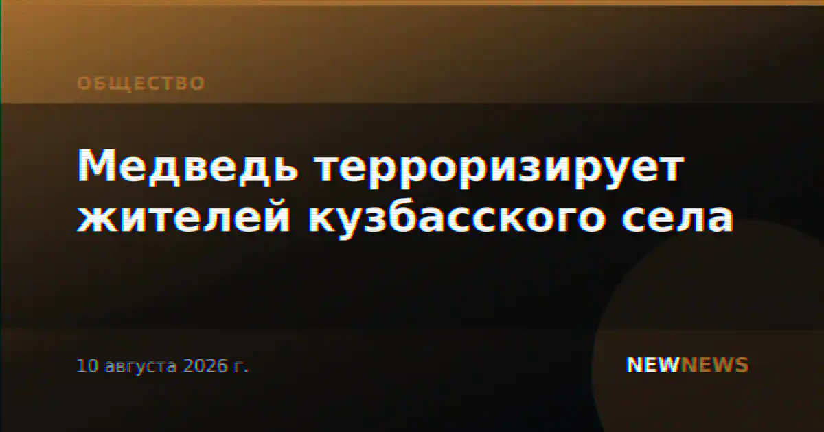 Медведь терроризирует жителей кузбасского села