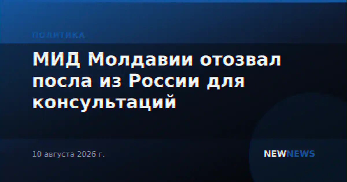 МИД Молдавии отозвал посла из России для консультаций после падения БПЛА